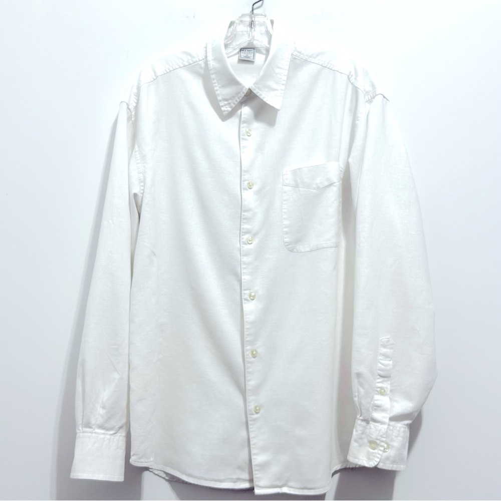 Old Navy Men’s White Linen Button Down Shirt